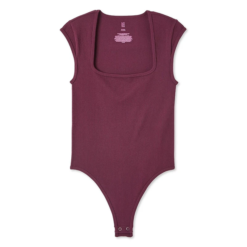 No Boundaries Women's Seamless Cap Sleeve Bodysuit