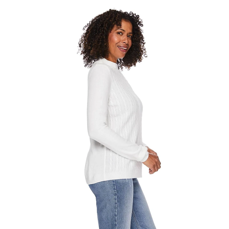 Chandail en maille torsadée Iyla pour femmes Tailles P-TTG