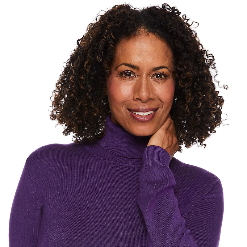 Iyla Women's Turtleneck Sweater, Sizes S-XXL