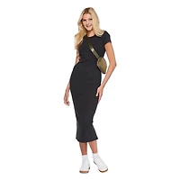 No Boundaries Women's Rib Midi Dress, Sizes XS-XXL