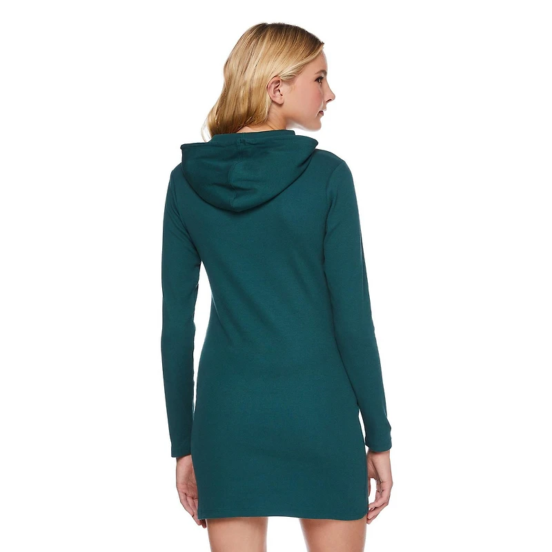 Robe à capuchon en tricot côtelé No Boundaries pour femmes