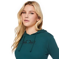 No Boundaries Women's Rib Hoodie Dress