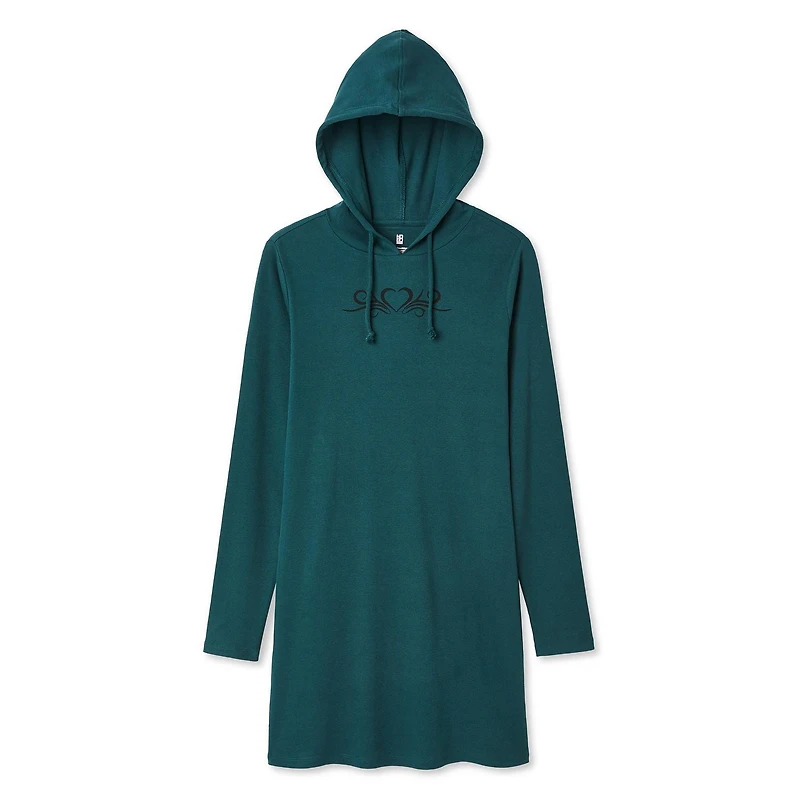 Robe à capuchon en tricot côtelé No Boundaries pour femmes