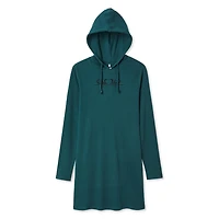 No Boundaries Women's Rib Hoodie Dress