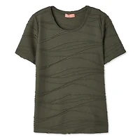 T-shirt à motif ondulé Iyla pour femmes Tailles P-TTG