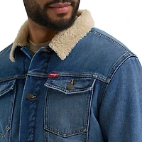Wrangler Veste en denim doublée sherpa