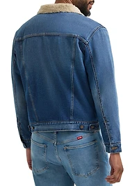 Wrangler Veste en denim doublée sherpa
