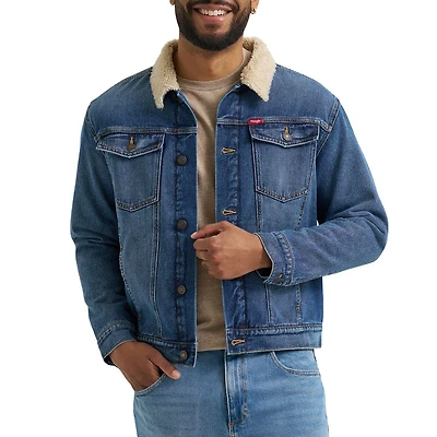 Wrangler Veste en denim doublée sherpa