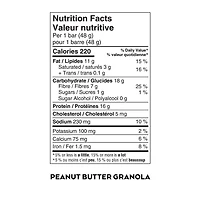 Barre protéinée granola et beurre d'arachides Atkins 5 barres de 48 g