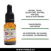 Gouttes de vitamine D2 végétaliennes pour adultes Pure-lē Natural