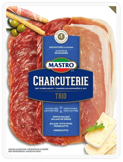Mastro et San Daniele Charcuterie Trio, viandes salées à sec 150g