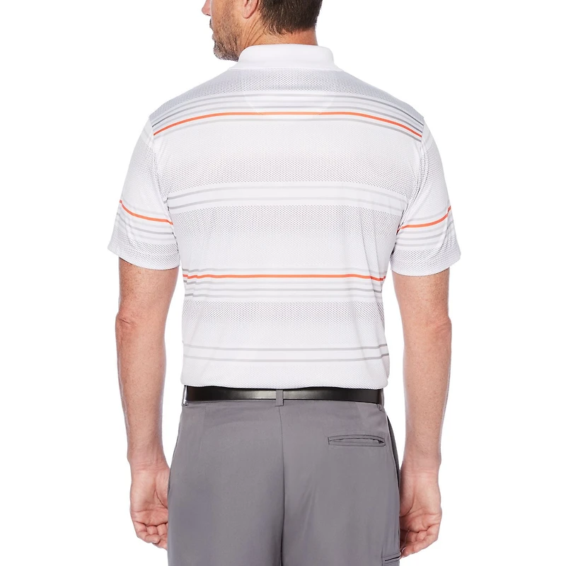 Ben Hogan Men's Performance Ombre Geo Striped short Sleeve Polo Shirt