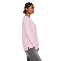T-shirt côtelé avec col henley George pour femmes Tailles TP–TTG