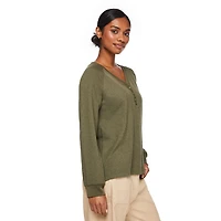 George Women's Rib Henley Tee, Sizes XS-XXL