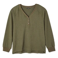 George Women's Rib Henley Tee, Sizes XS-XXL