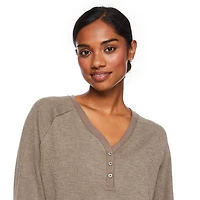 George Women's Rib Henley Tee, Sizes XS-XXL