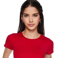 No Boundaries Women's Short Sleeve Baby Tee