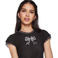 T-shirt en maille No Boundaries pour femmes