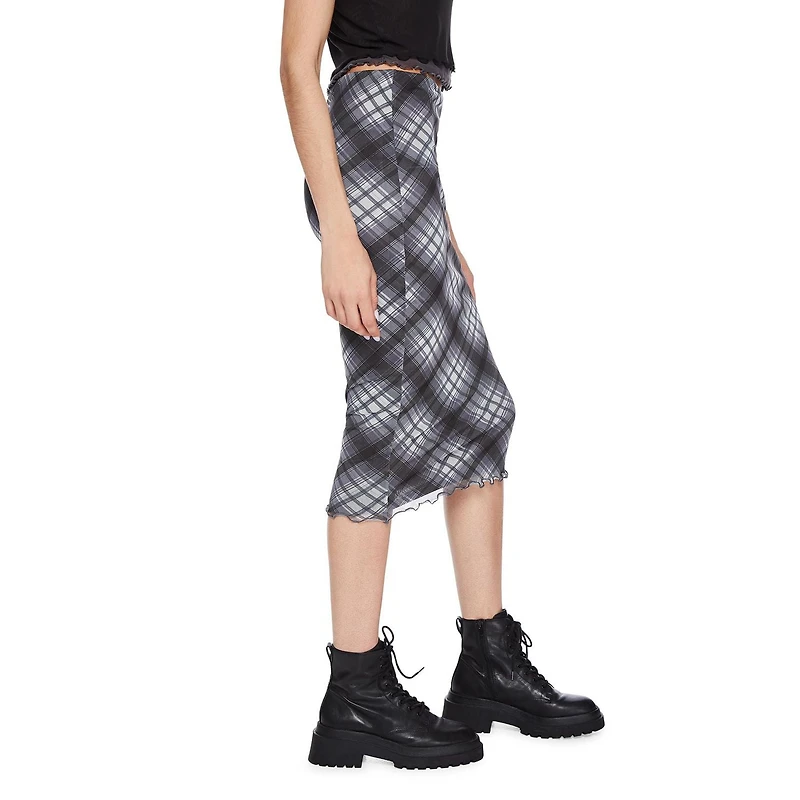 Jupe mi-longue en maille No Boundaries pour femmes