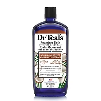 Dr Teal's Bain Moussant avec Du Sel D'Epsom Pur, Nourrir et Protéger avec de L'huile De Noix De Coco 34 fl oz / 1 L