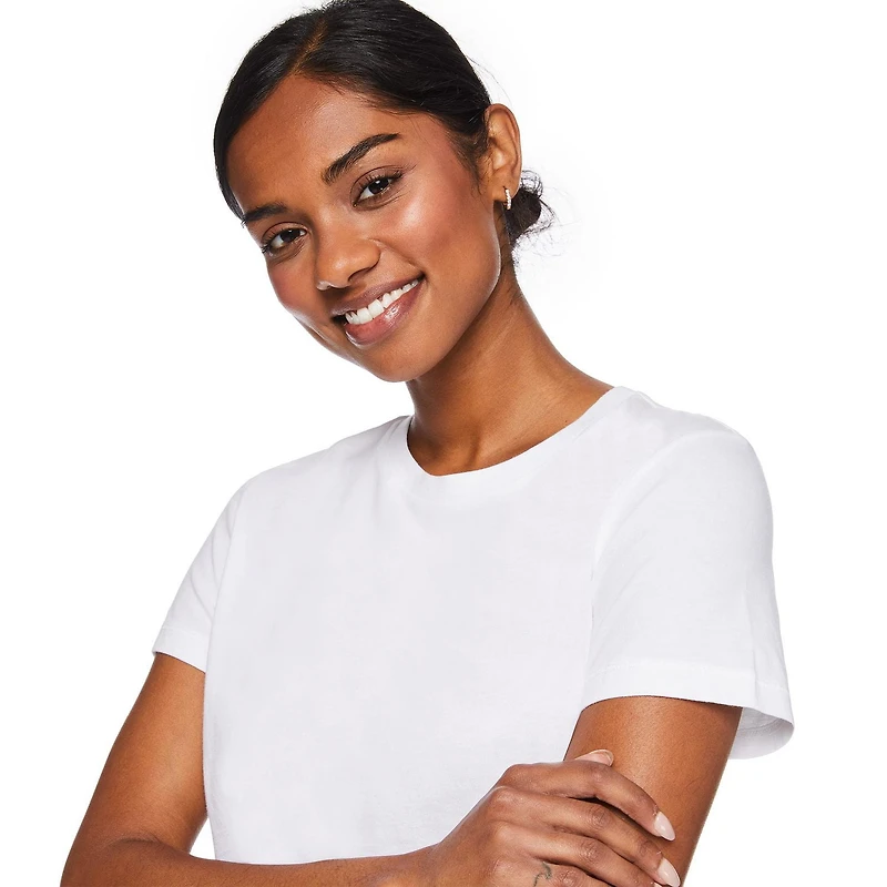 T-shirt raccourci George pour femmes Tailles TP–TTG