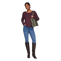 George Women's Raglan Sweater, Sizes XS-XXL