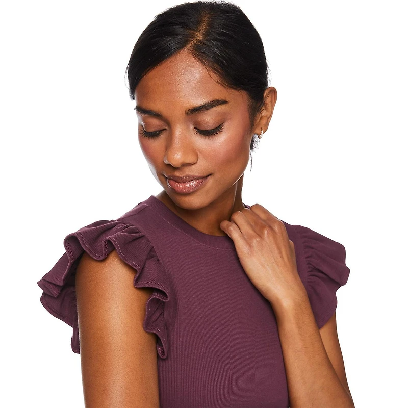 George Women's Rib Ruffle Tee