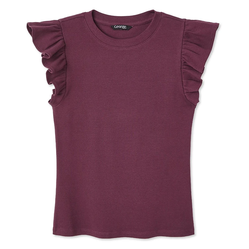 George Women's Rib Ruffle Tee