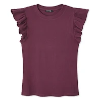 George Women's Rib Ruffle Tee