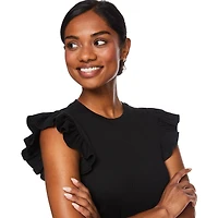 George Women's Rib Ruffle Tee