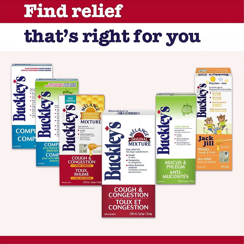 BUCKLEY'S Soothing Mixture Syrup for Cough, Congestion & Sore Throat, 250ml, BUCKLEY'S Soothing Mixture (Syrup)