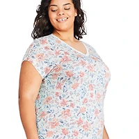 George Plus Women's V-Neckline Nightshirt, Sizes 1X-4X
