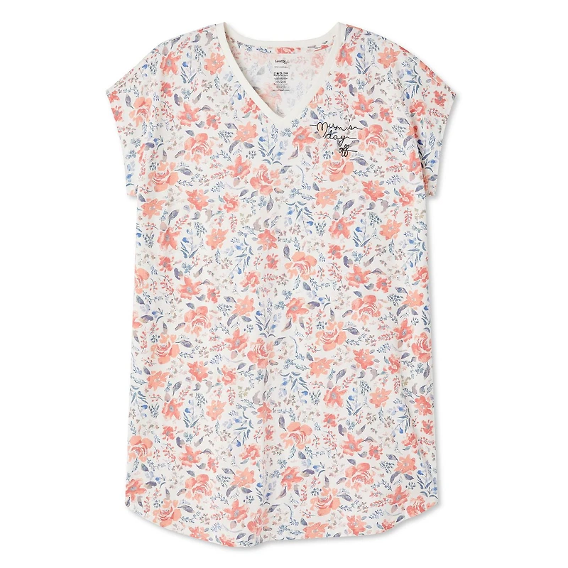 Chemise de nuit avec encolure en V George Plus pour femmes Tailles 1X-4X