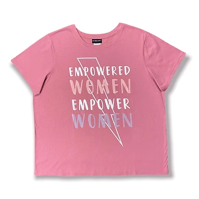 Empower Women Ladie`s plus size tee shirt. This ladies plus size short sleeve tee shirt has a casual look which can be worn with almost any bottom, jeans or short and