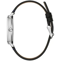 Caravelle Mens Silver-Tone Quartz Watch