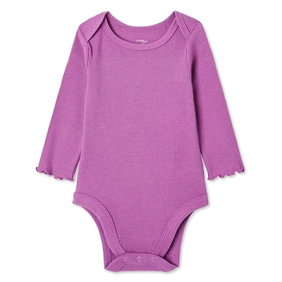 George Baby Girls' Long Sleeve Rib Bodysuit