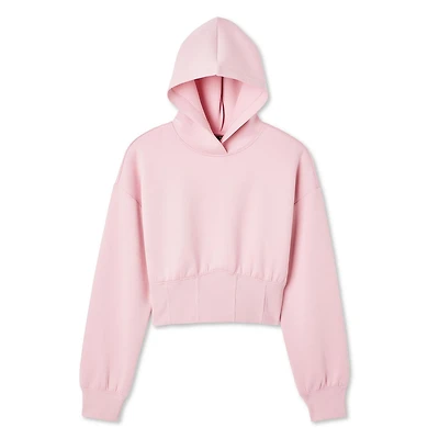 My Sister's Closet Girls' Long Sleeve Cropped Corset Hoodie, Sizes S-XXL