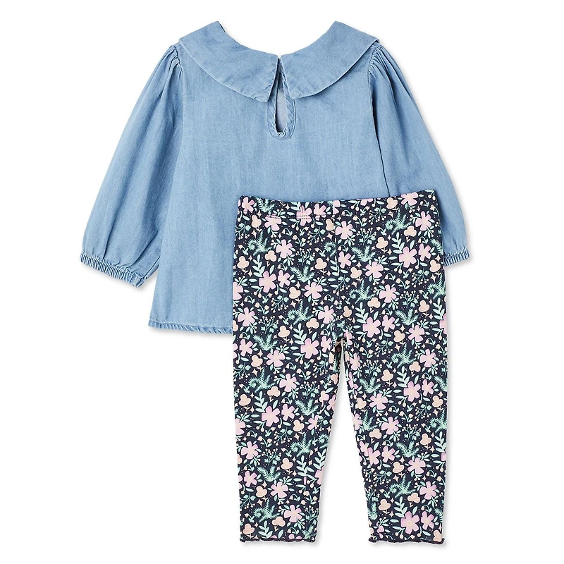 Ensemble 2 pièces tissé George pour bébés filles