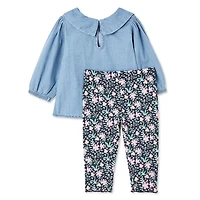 Ensemble 2 pièces tissé George pour bébés filles