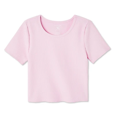 Athletic Works Girls' Short Sleeve Rib Tee