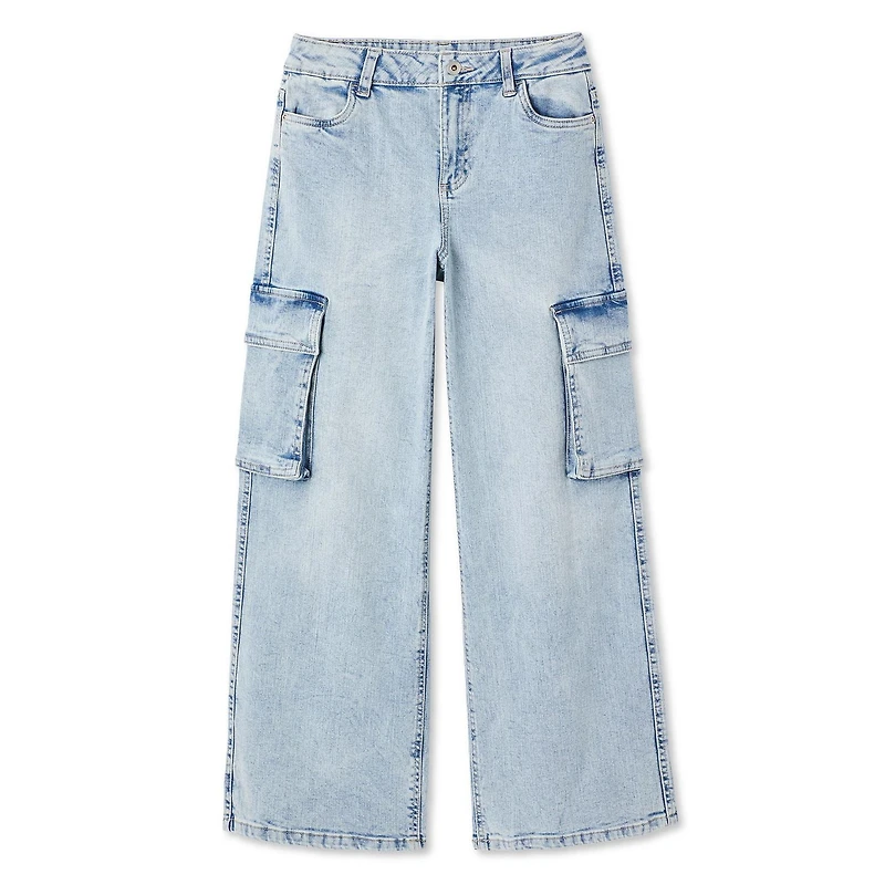 Jean cargo à jambes larges George pour filles
