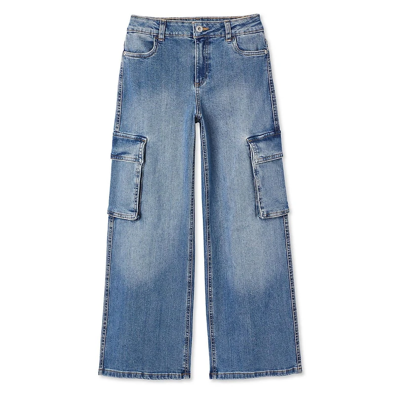 Jean cargo à jambes larges George pour filles