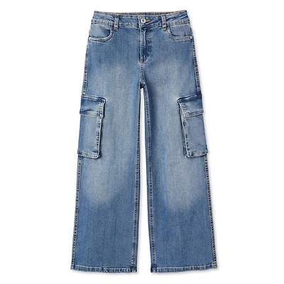 Jean cargo à jambes larges George pour filles