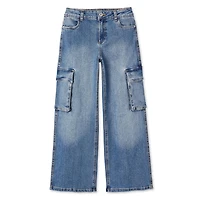 Jean cargo à jambes larges George pour filles