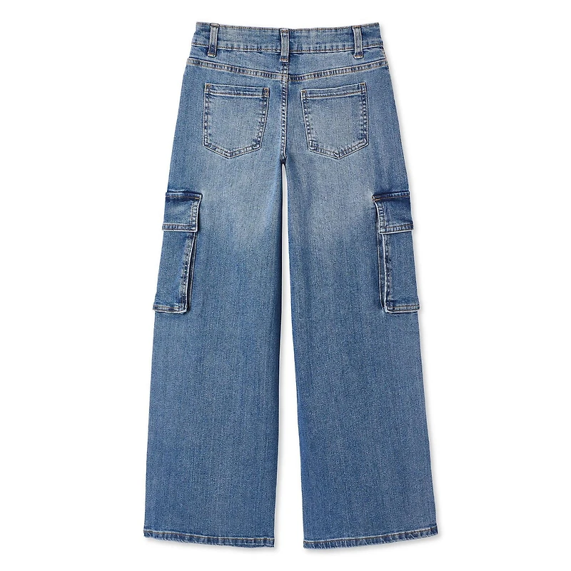 Jean cargo à jambes larges George pour filles