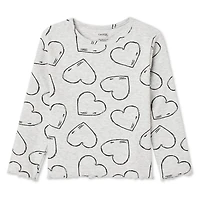 George Toddler Girls' Long Sleeve Rib Tee, Sizes 2T-5T