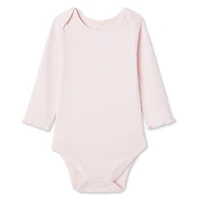 Cache-couche à manches longues en tricot côtelé George pour bébés filles Tailles 0-24 mois