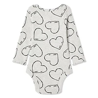 Cache-couche à manches longues en tricot côtelé George pour bébés filles Tailles 0-24 mois