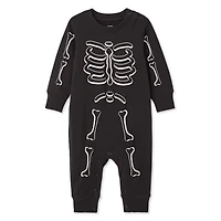 Barboteuse en molleton avec squelette George pour bébés garçons