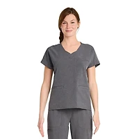 Haut d'uniforme à encolure en V ajusté et extensible pour femmes Scrubstar WC672A